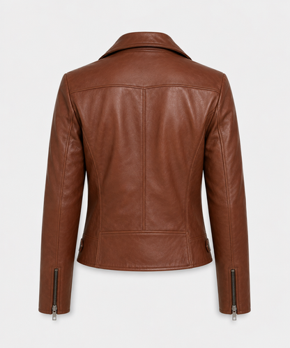 Lucy Brown Leather Jacket - Lucychestnut6