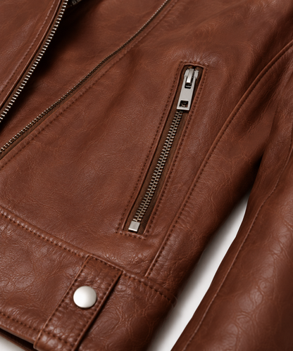 Lucy Brown Leather Jacket - Lucychestnut9