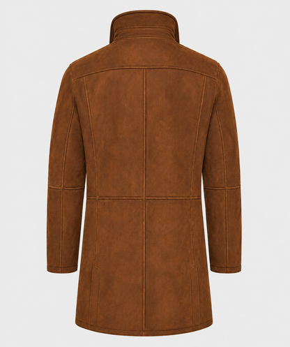 Mikinley Shearling Coat - Brown Cognac