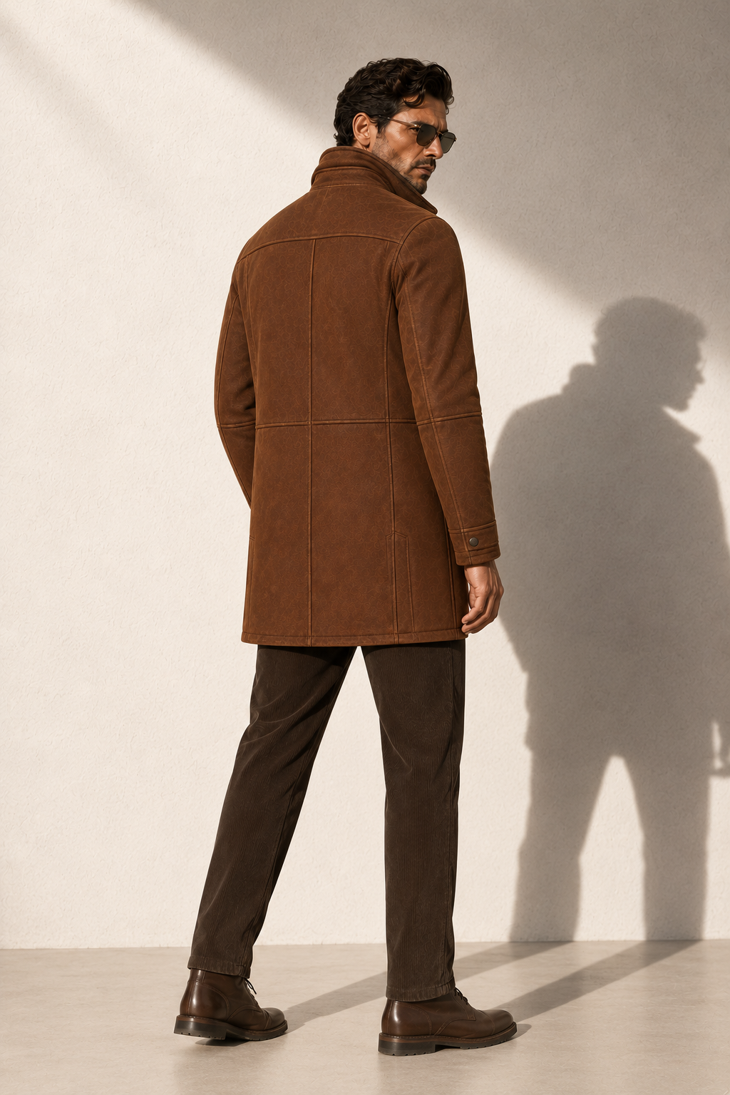Mikinley Shearling Coat - Brown Cognac