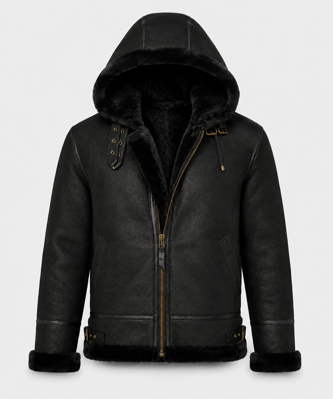 Nash Shearling Jacket - Black