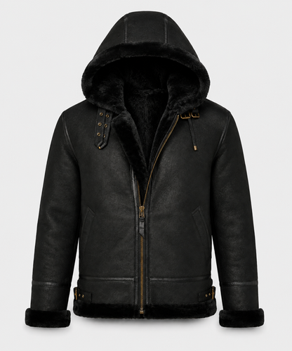 Nash Shearling Jacket - Black