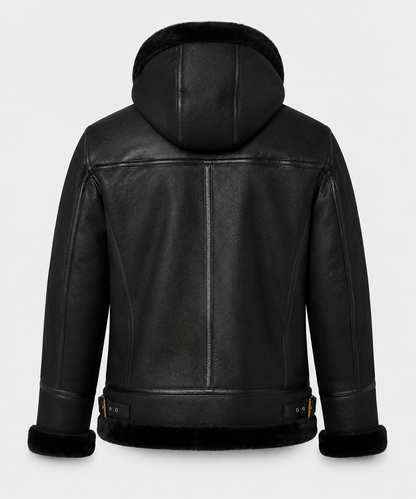 Nash Shearling Jacket - Black