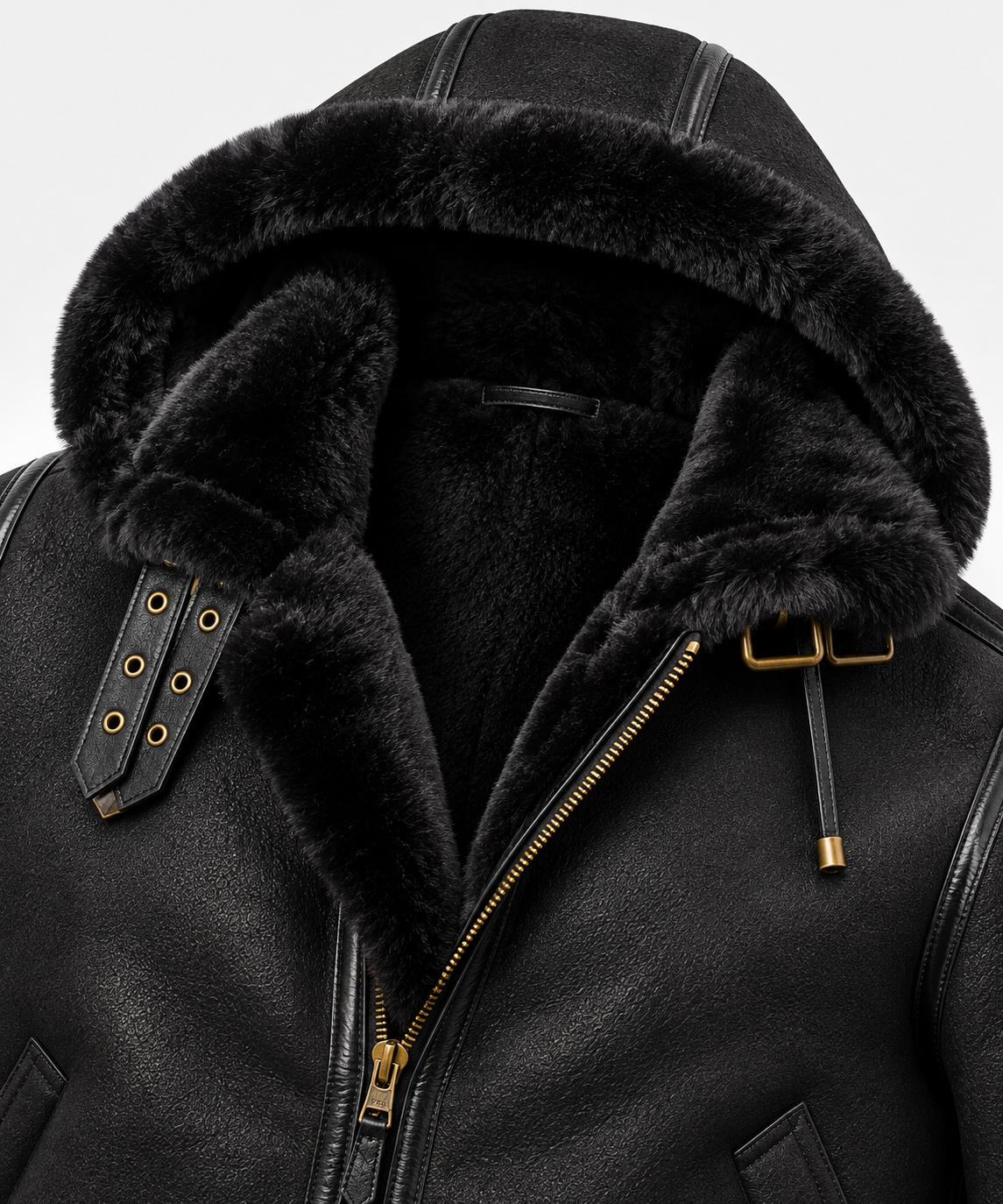 Nash Shearling Jacket - Black