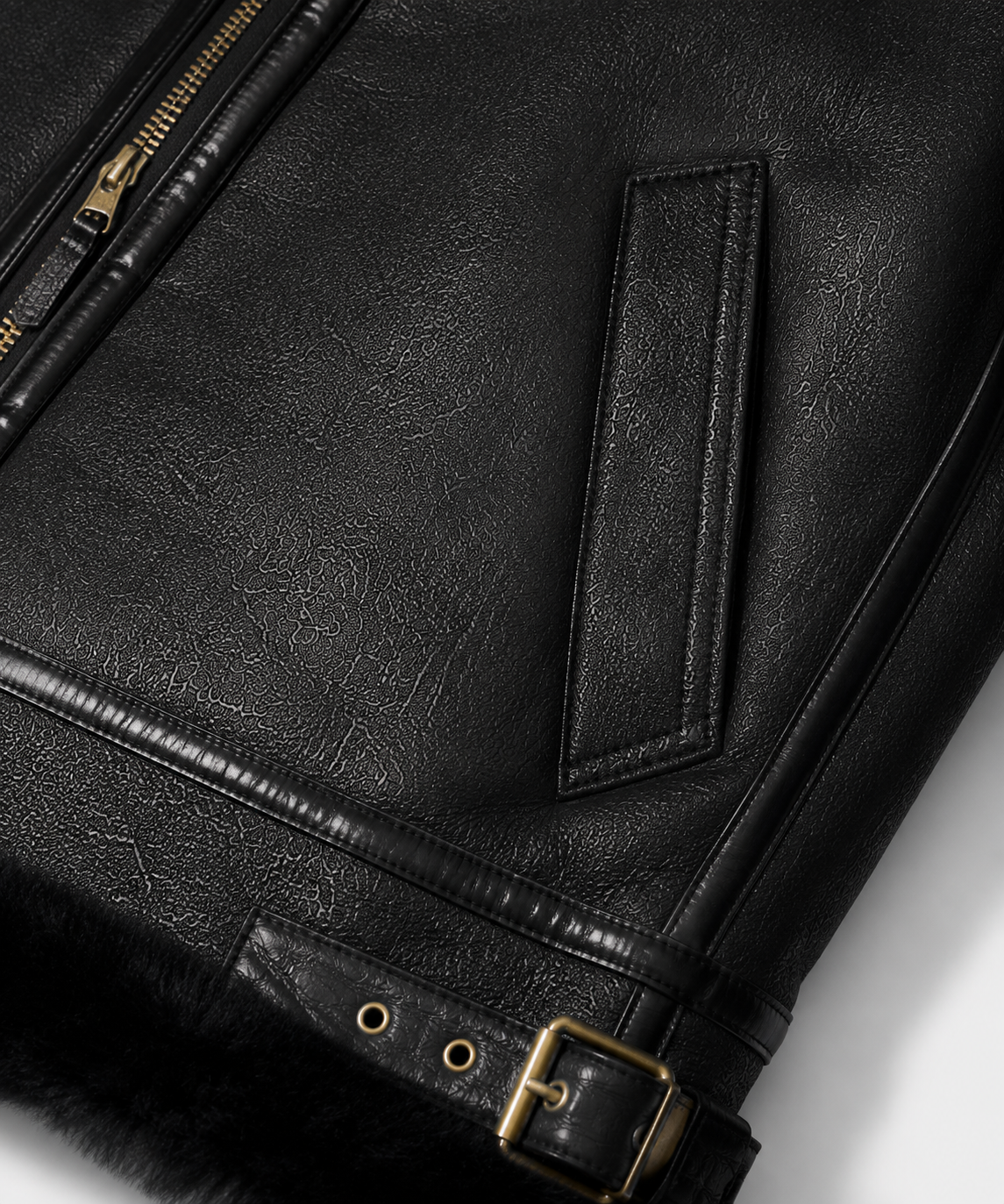 Nash Shearling Jacket - Black