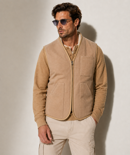 Nolan Shearling Gilet - Cream White (Reversible)