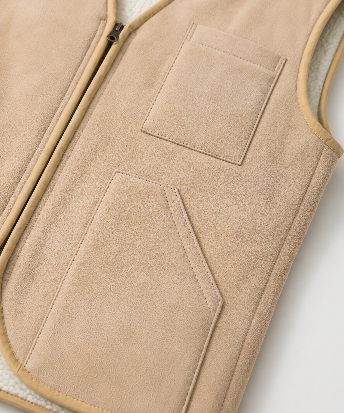 Nolan Shearling Gilet - Cream White (Reversible)