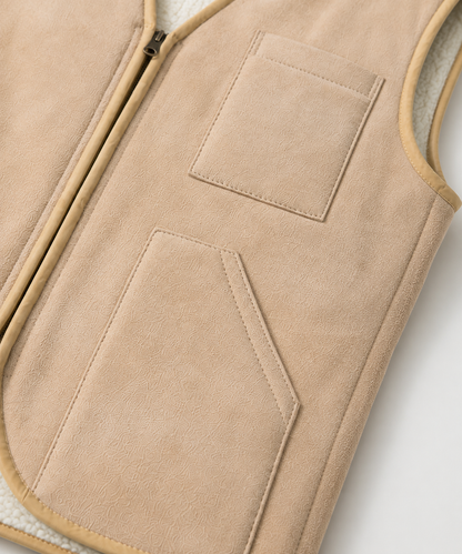Nolan Shearling Gilet - Cream White (Reversible)