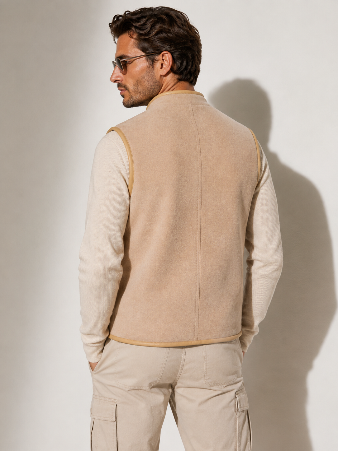 Nolan Shearling Gilet - Cream White (Reversible)