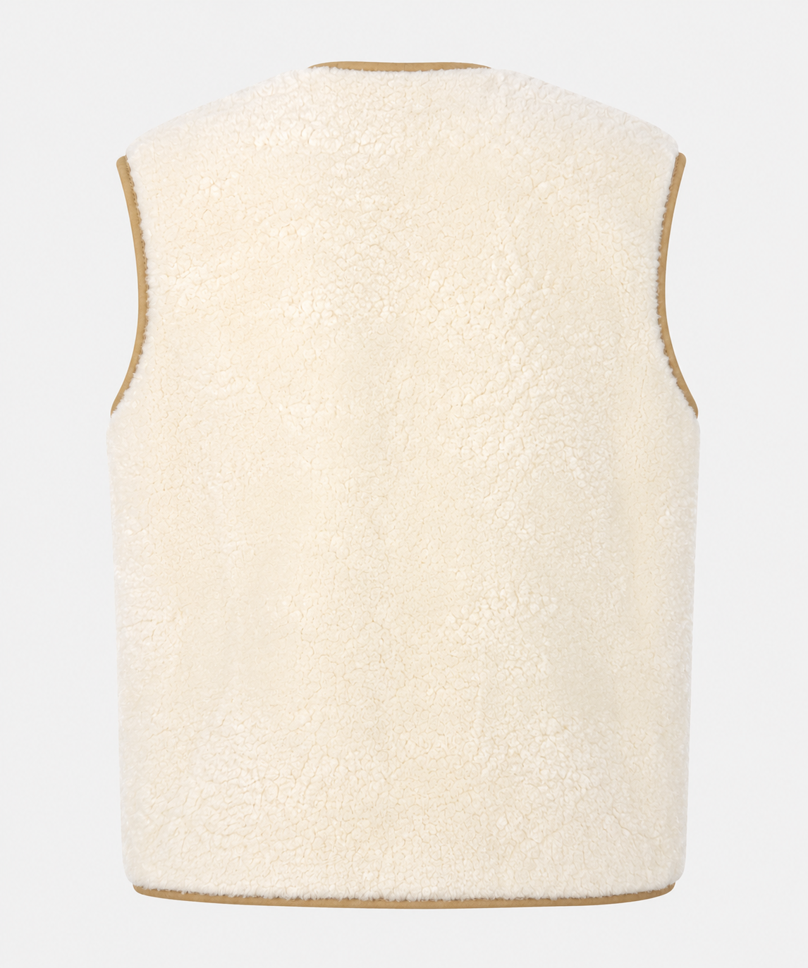 Nolan Shearling Gilet - Cream White (Reversible)
