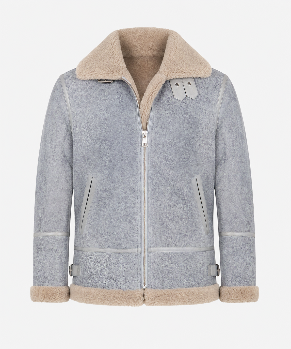 Oliver Shearling Jacket - Light Gray