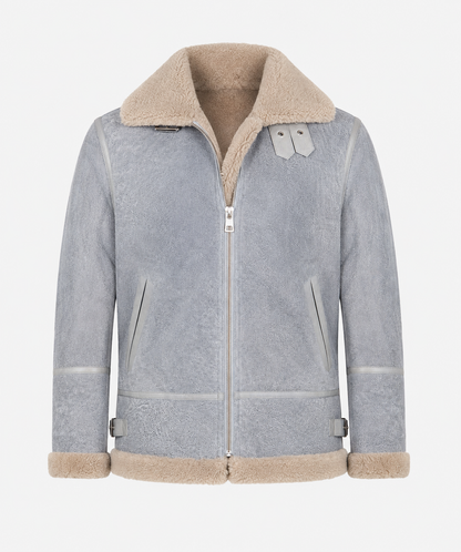 Oliver Shearling Jacket - Light Gray