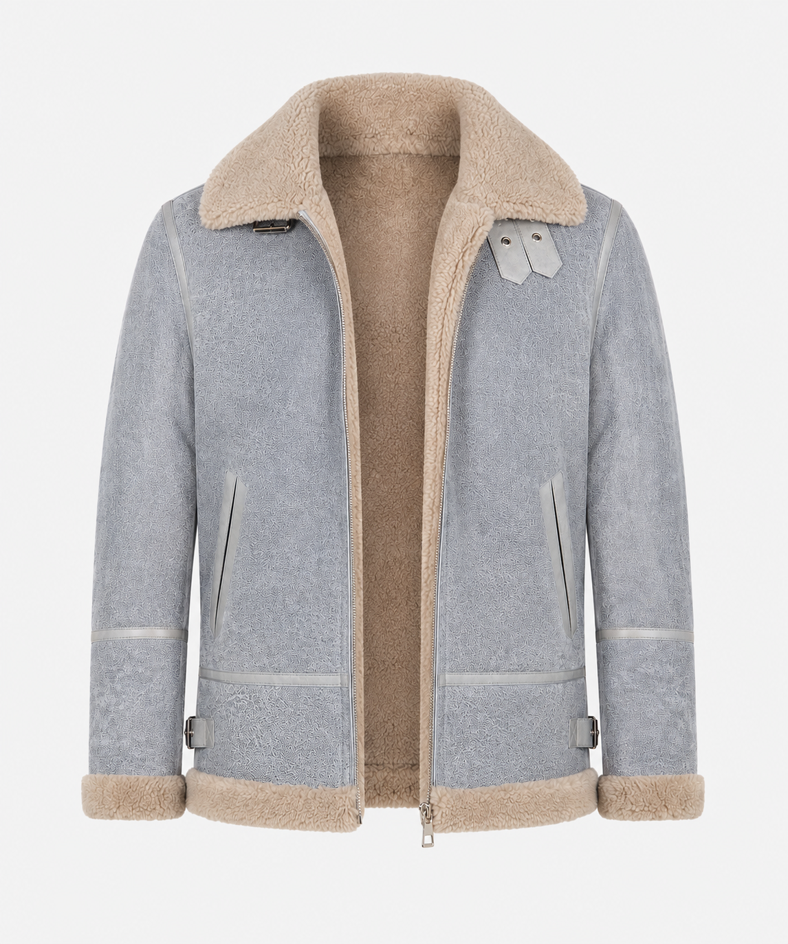 Oliver Shearling Jacket - Light Gray