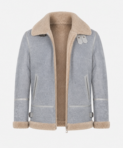 Oliver Shearling Jacket - Light Gray