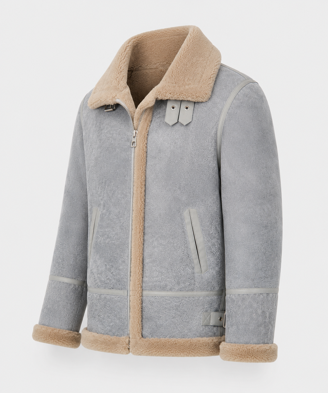 Oliver Shearling Jacket - Light Gray