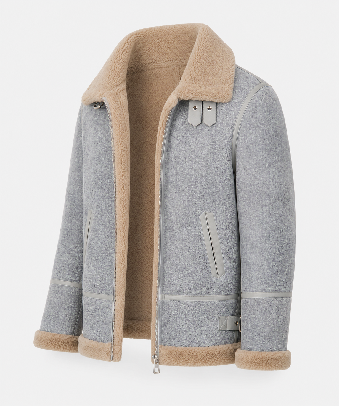 Oliver Shearling Jacket - Light Gray