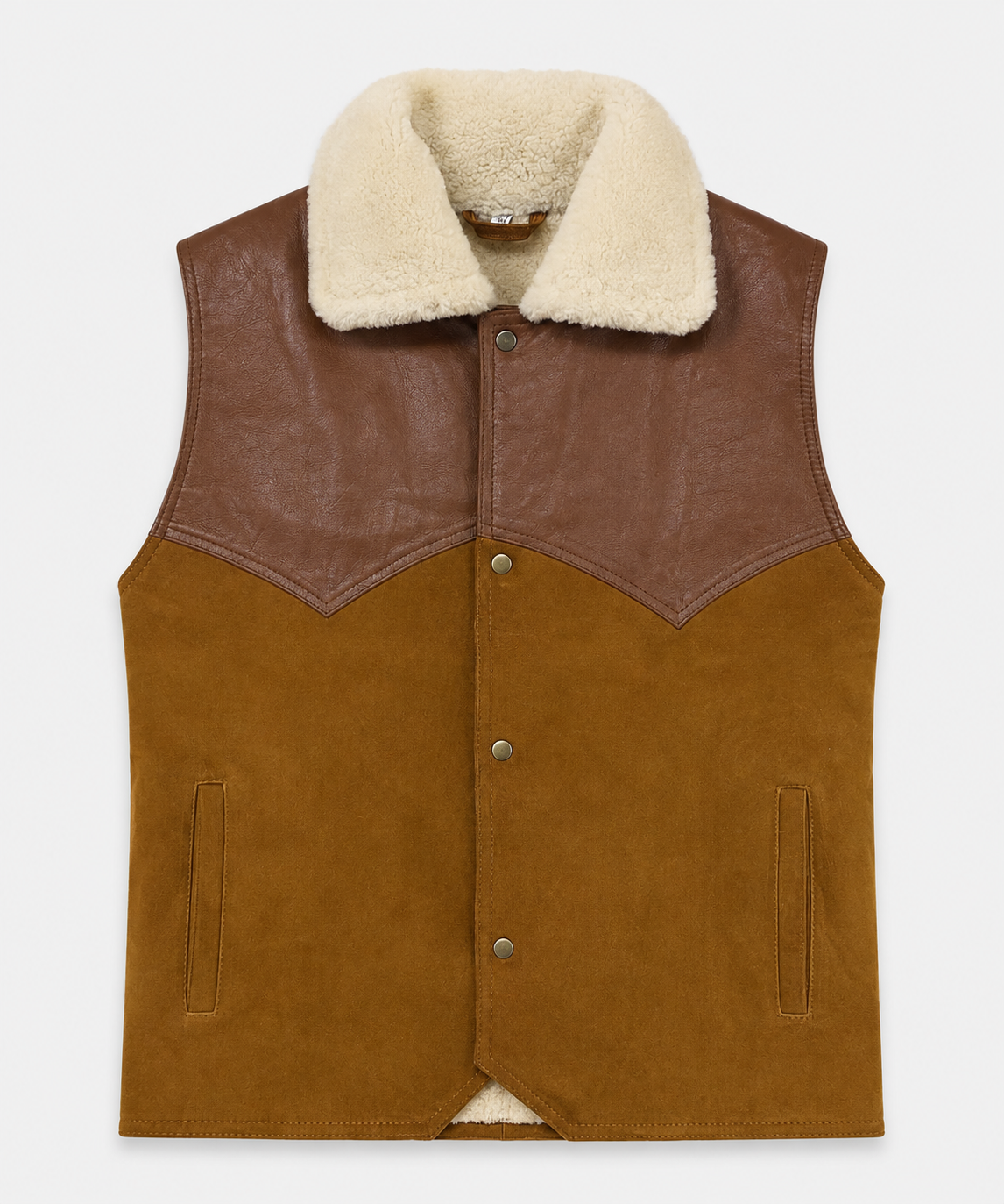 Richie Shearling Gilet - Warm Cognac