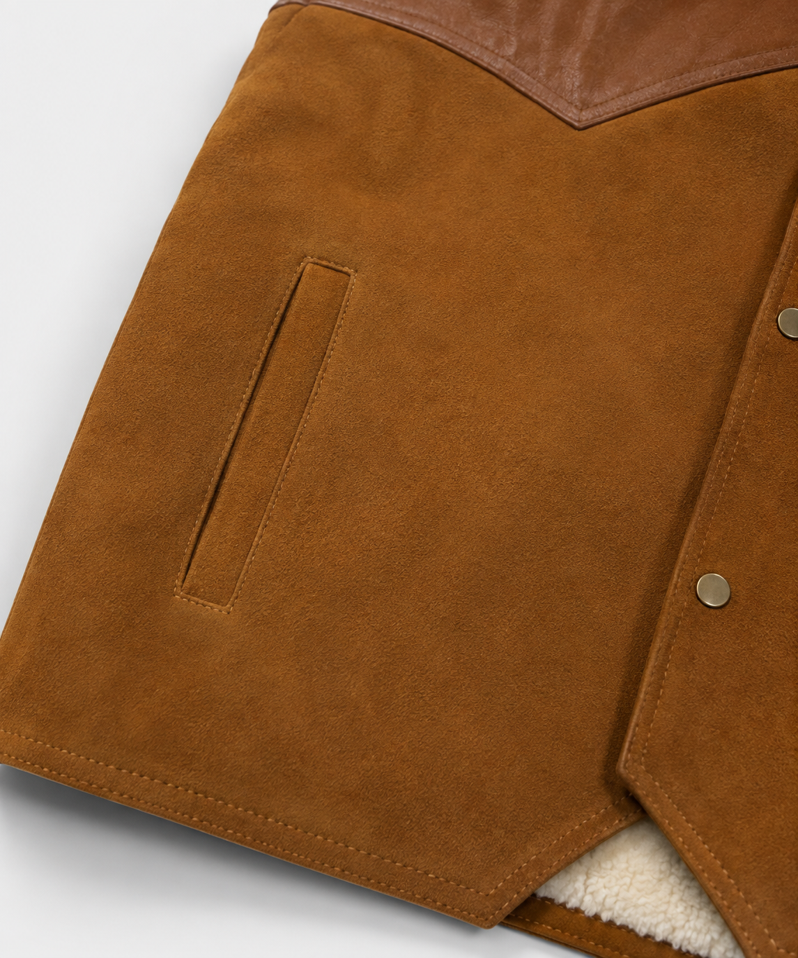 Richie Shearling Gilet - Warm Cognac