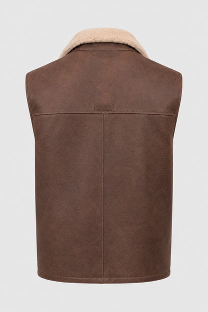 Ripley Shearling Gilet - Brown