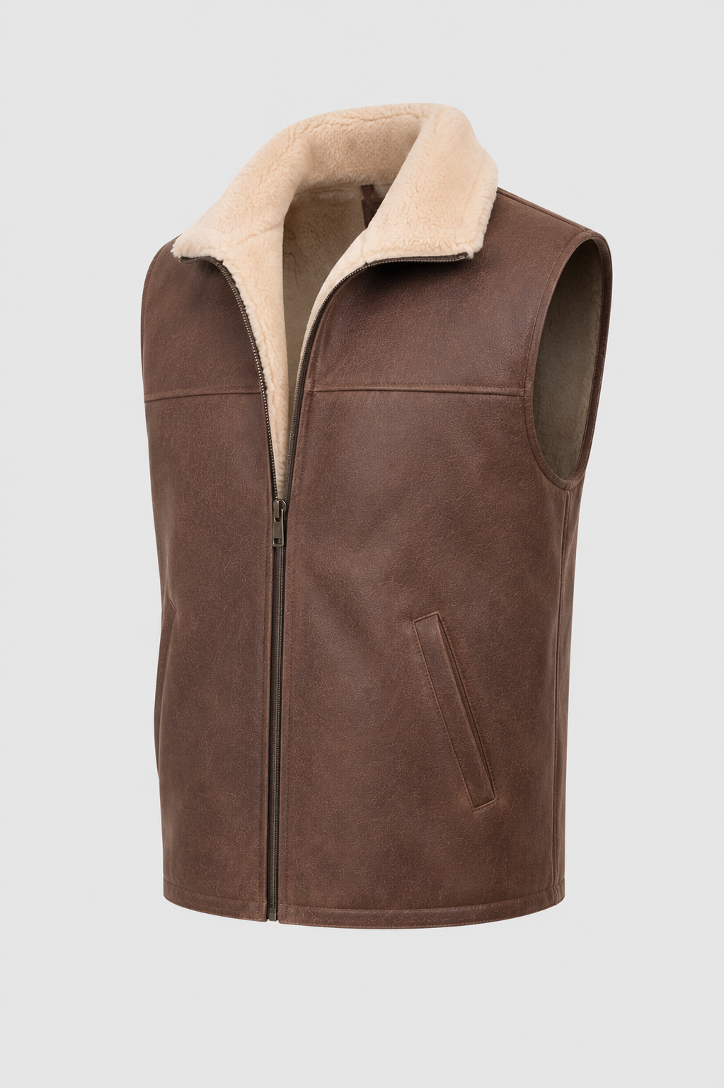Ripley Shearling Gilet - Brown
