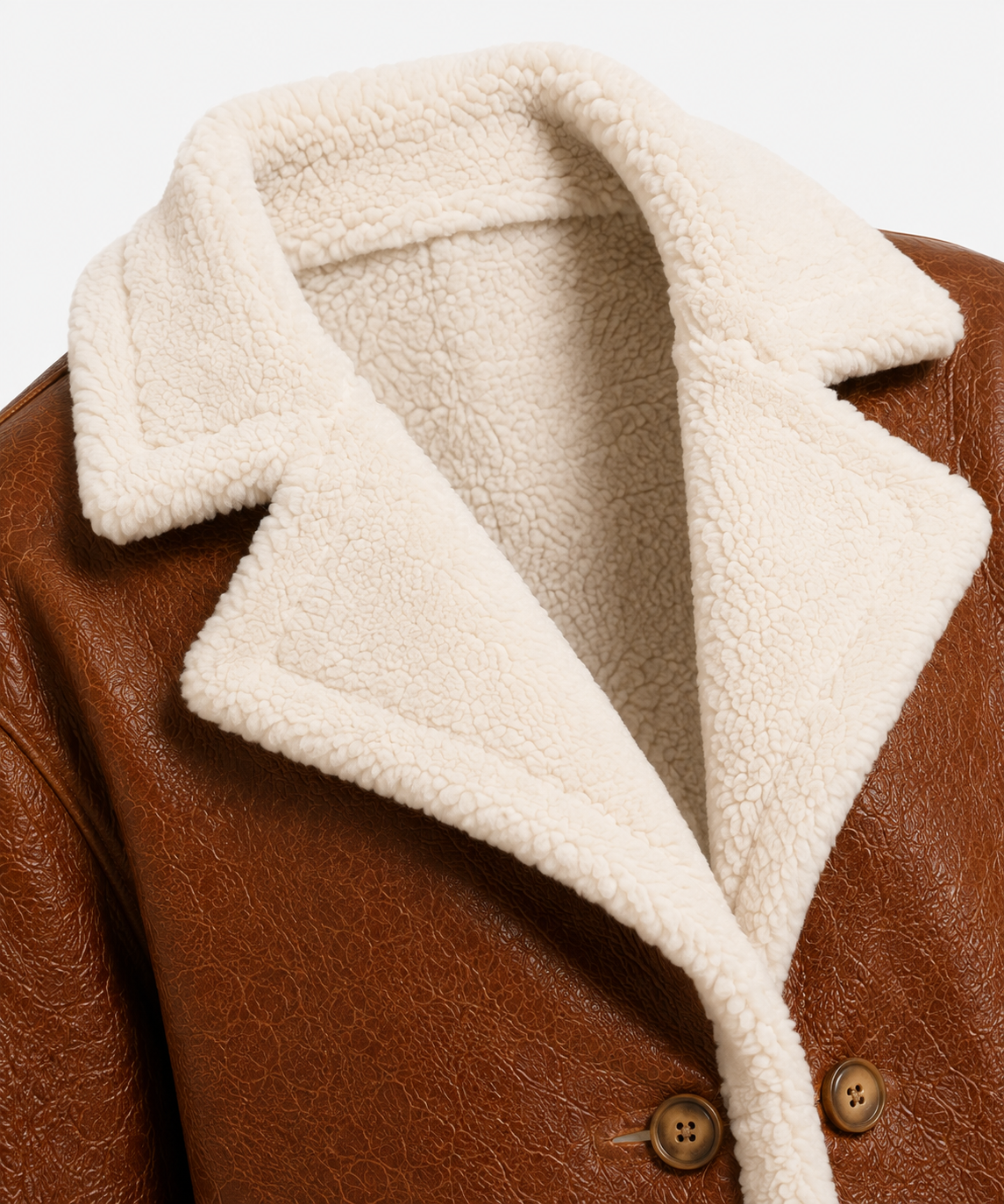 Roberta Shearling Coat - Chestnut Brown - Roberta7