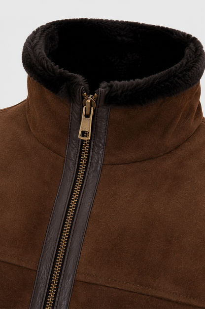 Russell Shearling Gilet - Chocolate Brown
