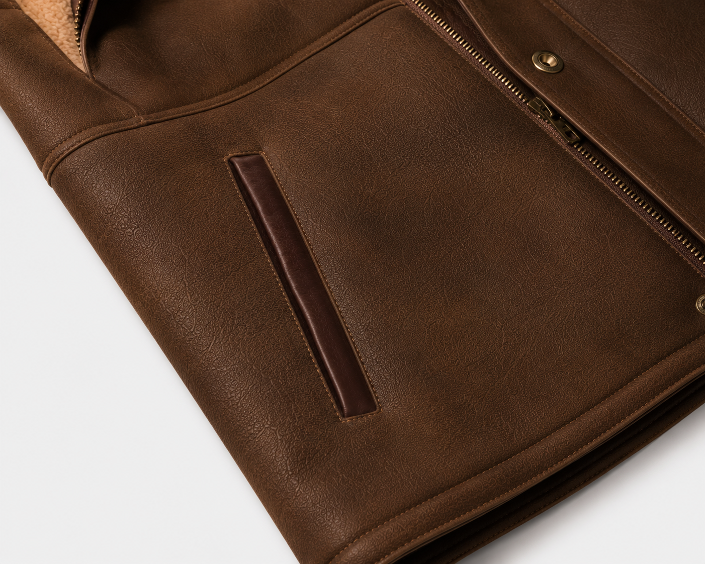 Sawyer Shearling Gilet - Tan Brown