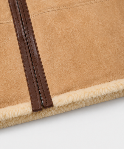 Sierra Shearling Coat - Camel Tan