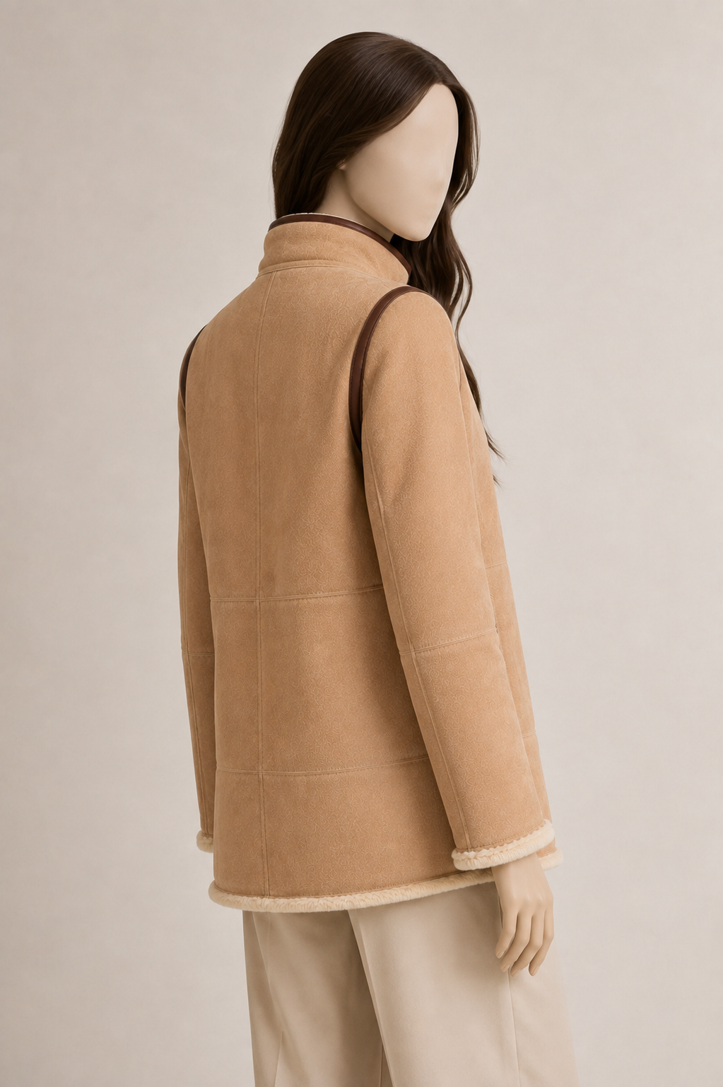 Sierra Shearling Coat - Camel Tan - Sierra2