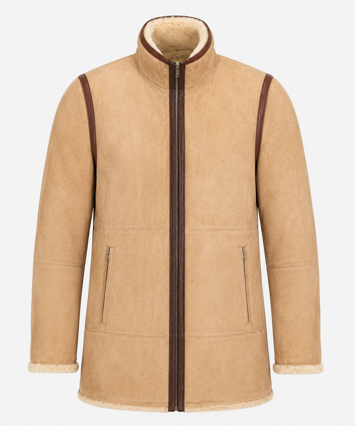 Sierra Shearling Coat - Camel Tan