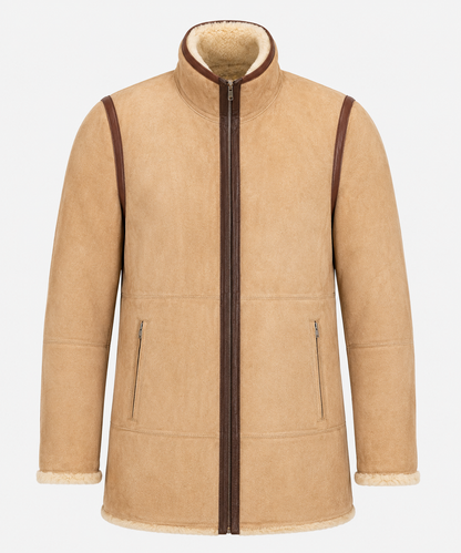 Sierra Shearling Coat - Camel Tan