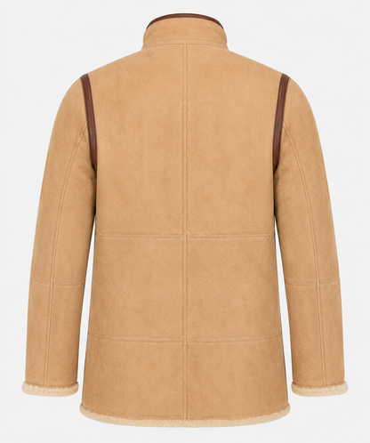 Sierra Shearling Coat - Camel Tan