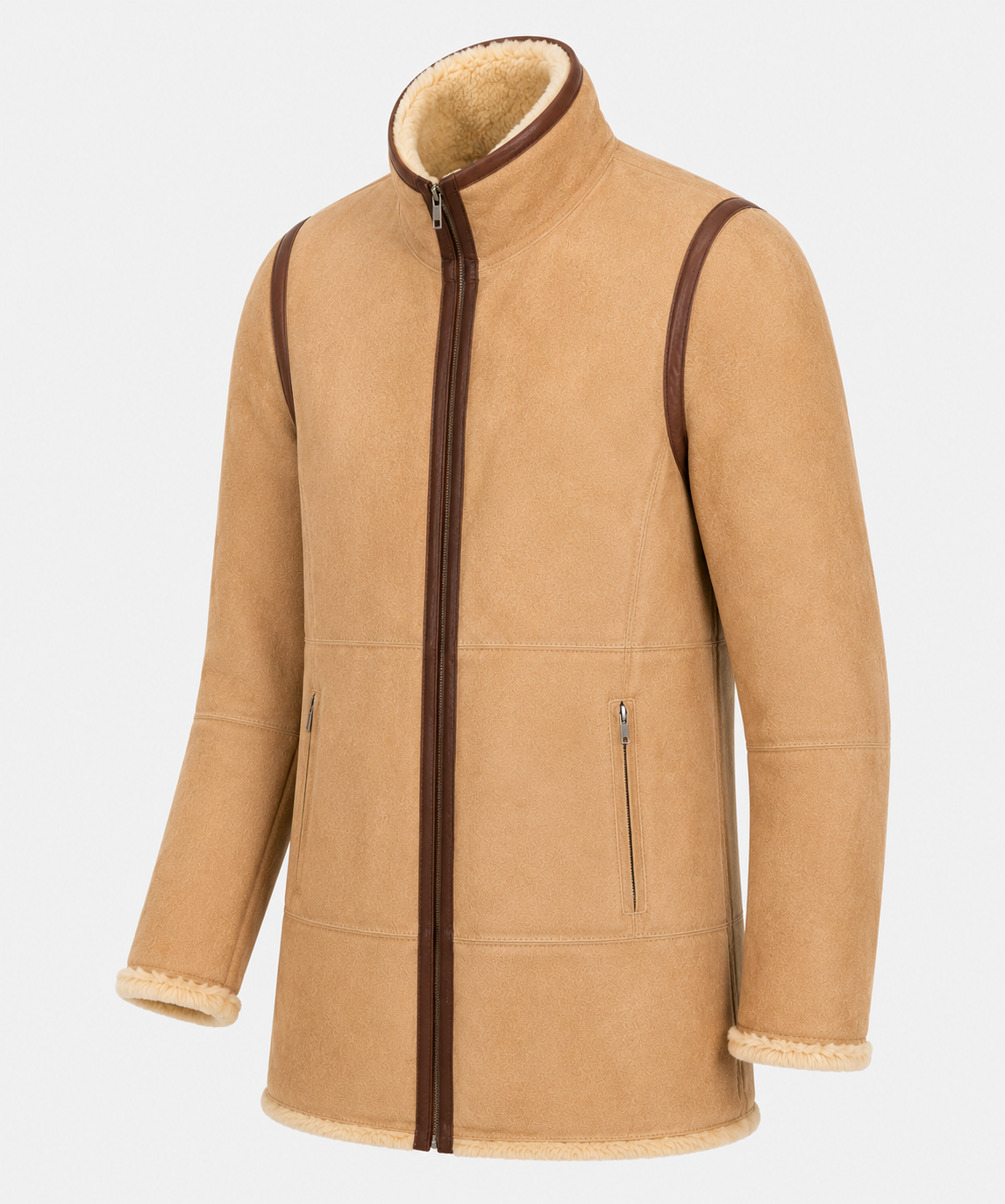 Sierra Shearling Coat - Camel Tan