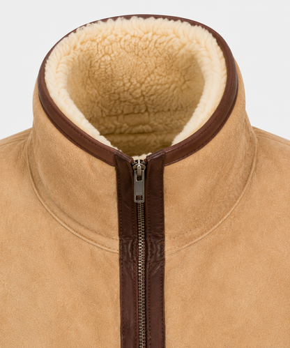 Sierra Shearling Coat - Camel Tan