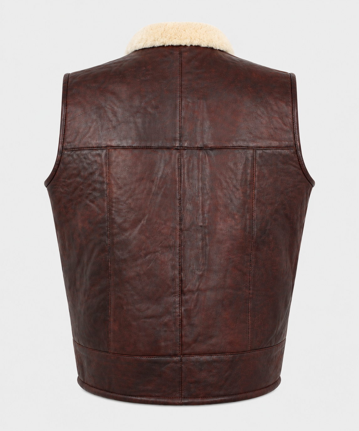Victor Shearling Gilet - Dark Burgundy