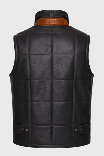 Waylon Shearling Gilet - Western Black