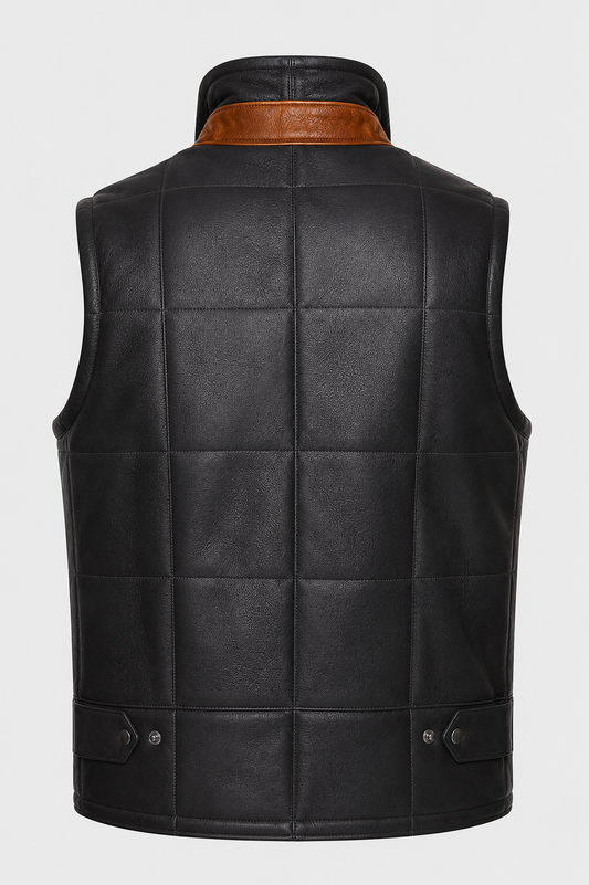 Waylon Shearling Gilet - Western Black