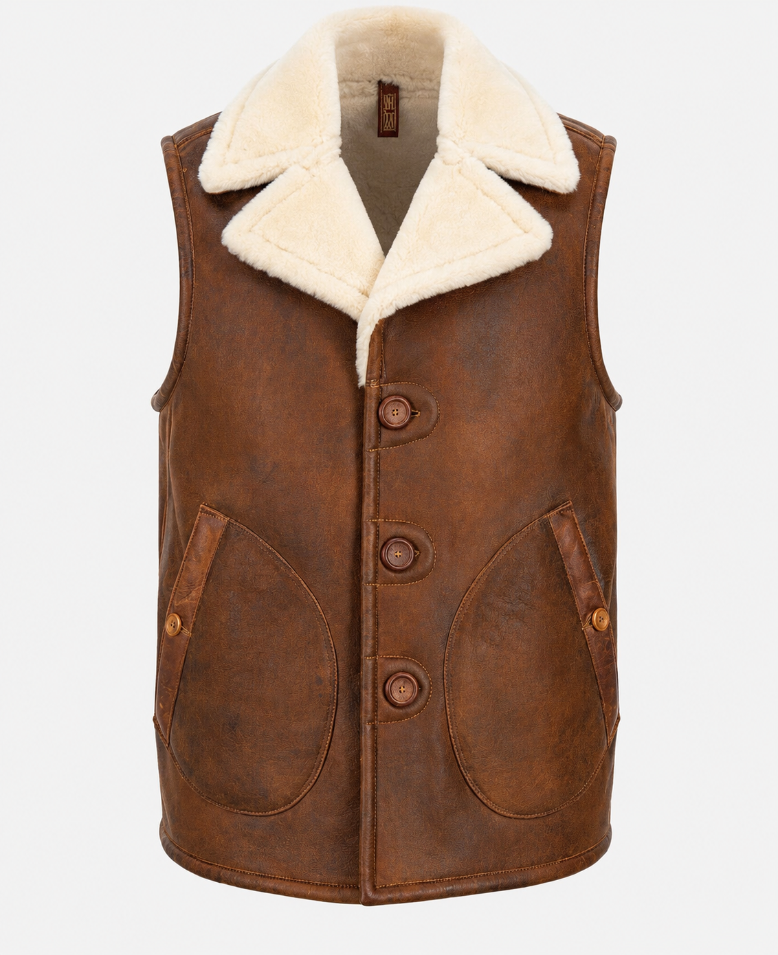 Wyatt Shearling Gilet - New Brown