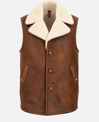 Wyatt Shearling Gilet - New Brown