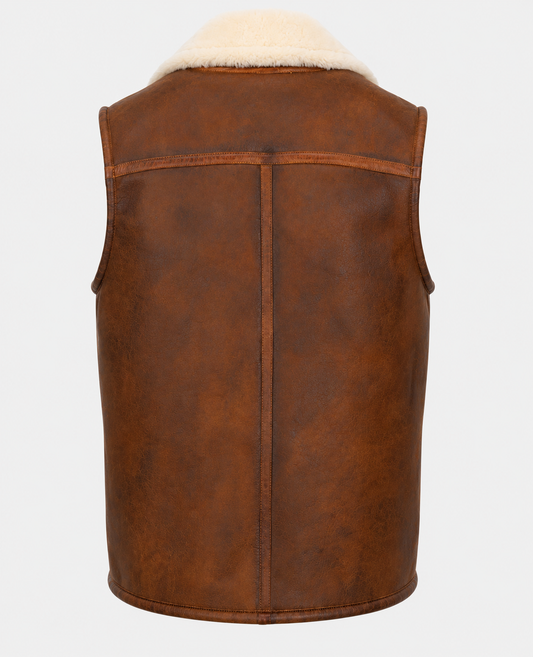 Wyatt Shearling Gilet - New Brown
