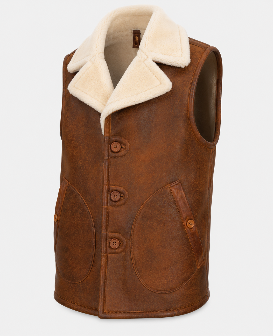 Wyatt Shearling Gilet - New Brown