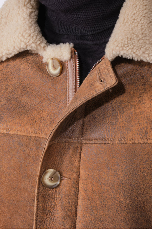 Aymeric Shearling Jacket - Old Brown