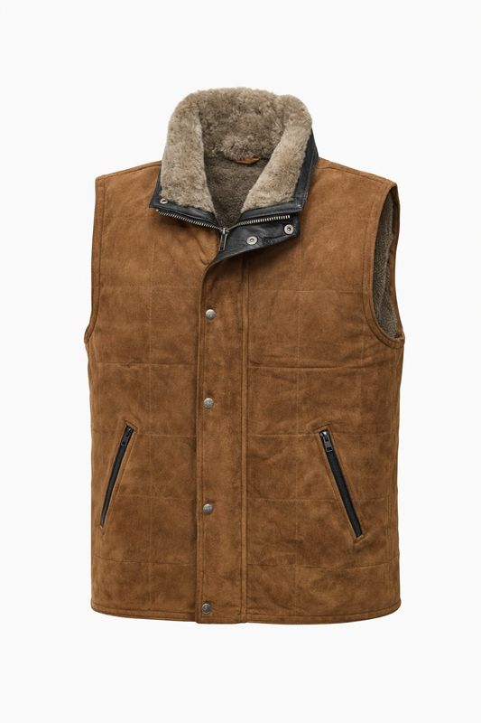 Smith Sheepskin Vest - Brown