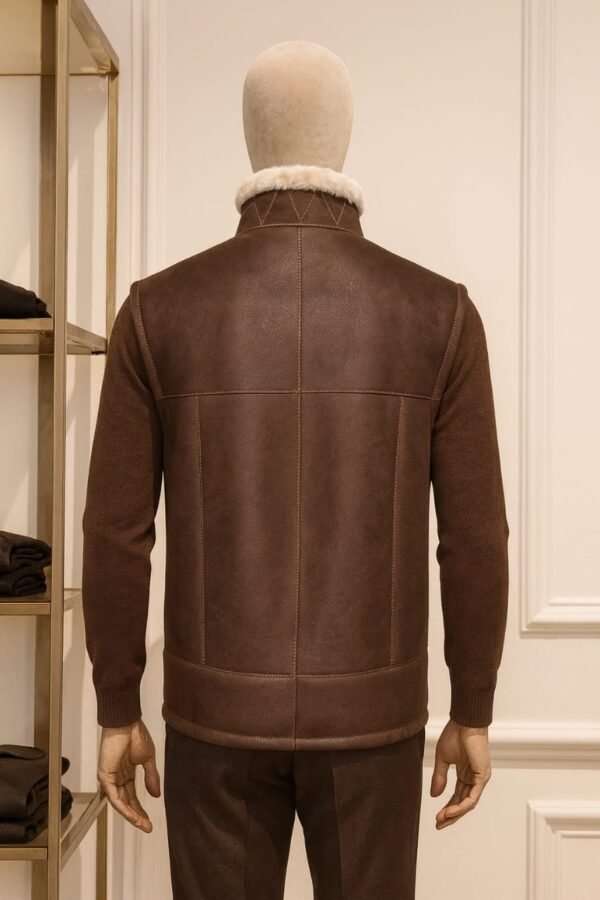Mens Sheepskin Aviator Gilet / Bodywarmer - Image 2
